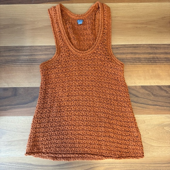 Aerie Burnt Orange Crochet Tank Top Sz. MEDIUM - Picture 2 of 4